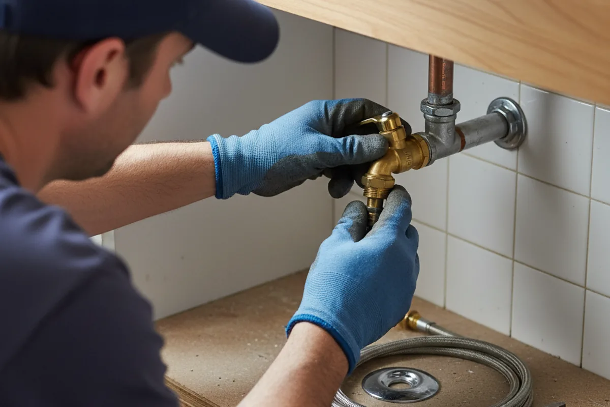Shutoff valve and fitting work during Emergency Plumbing in New London